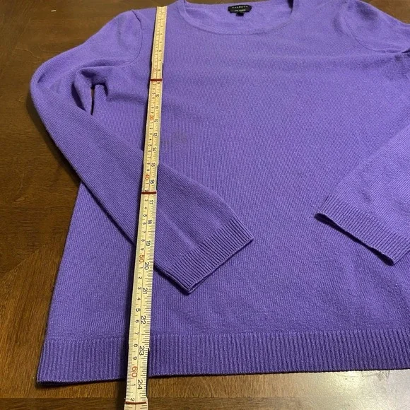 Talbots 100% Pure Cashmere Knit Sweater Size Small Purple Preppy Academia - Picture 4 of 10